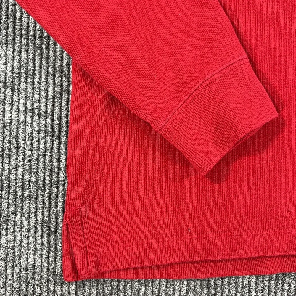 Polo Ralph Lauren Sweatshirt Mens Large Red Long Sleeve 1/4 Zip Pullover